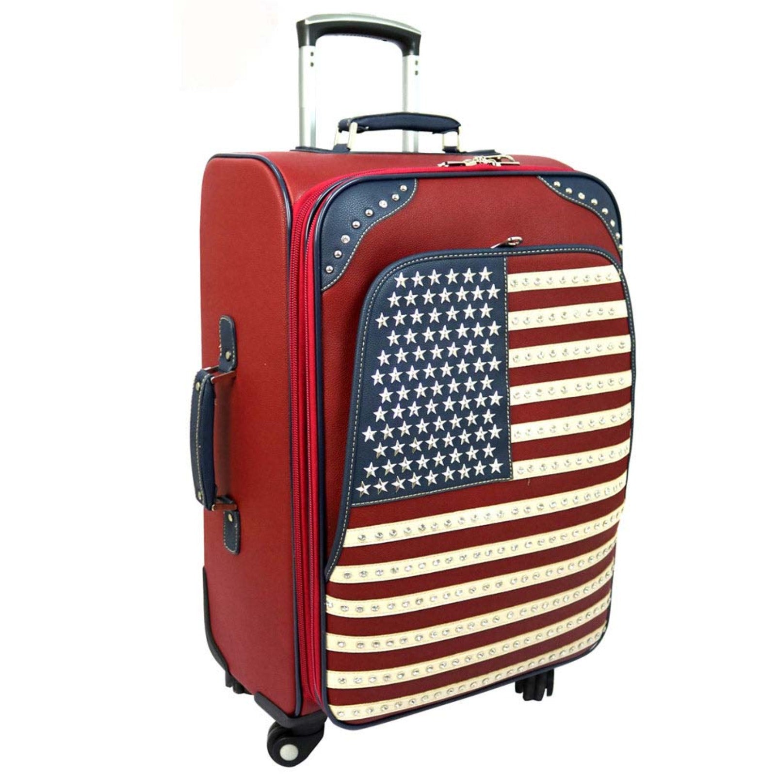 Montana West American Pride Collection 3 PC Luggage Set -Red - Cowgirl Wear