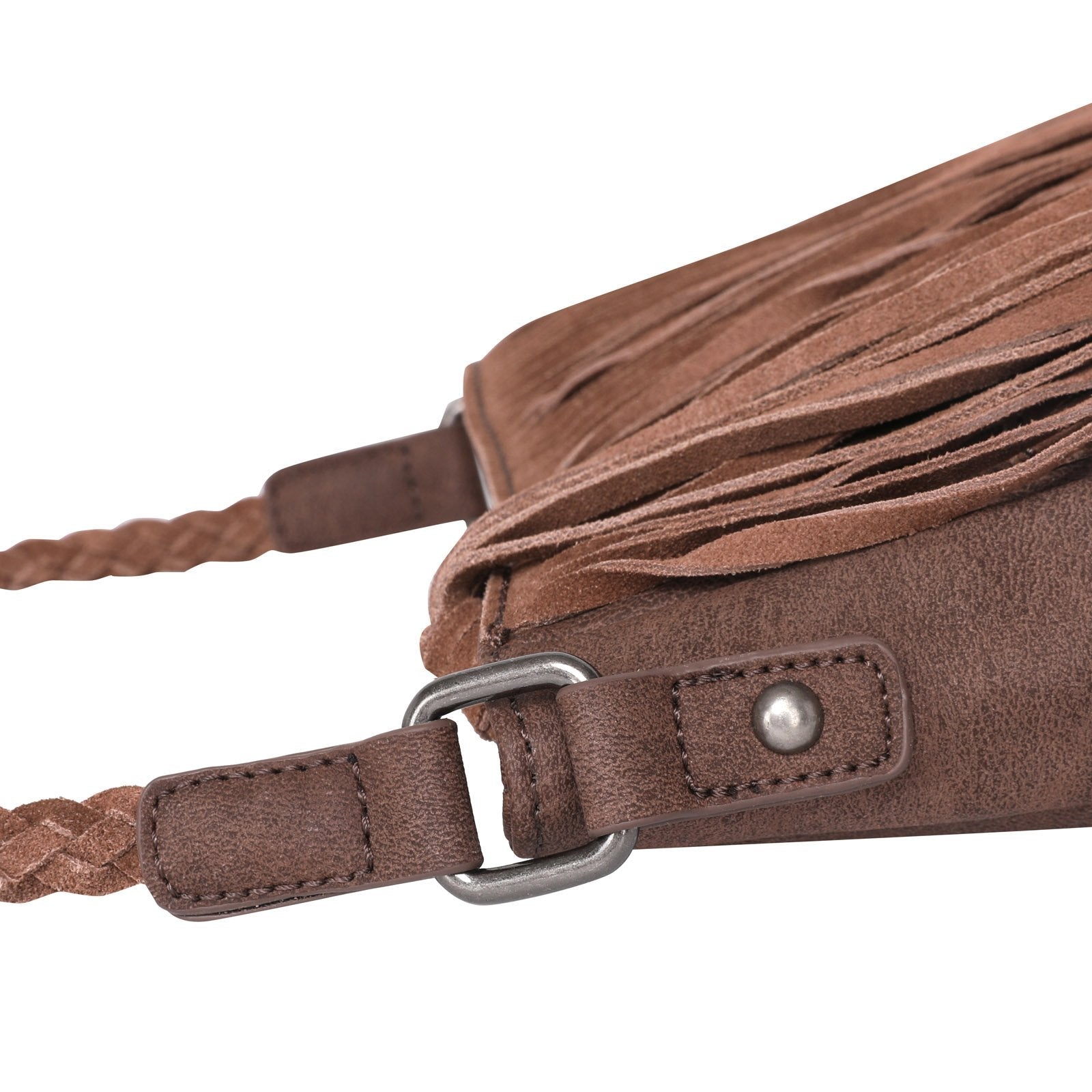 Wrangler Tiered Leather Fringe Crossbody - Cowgirl Wear