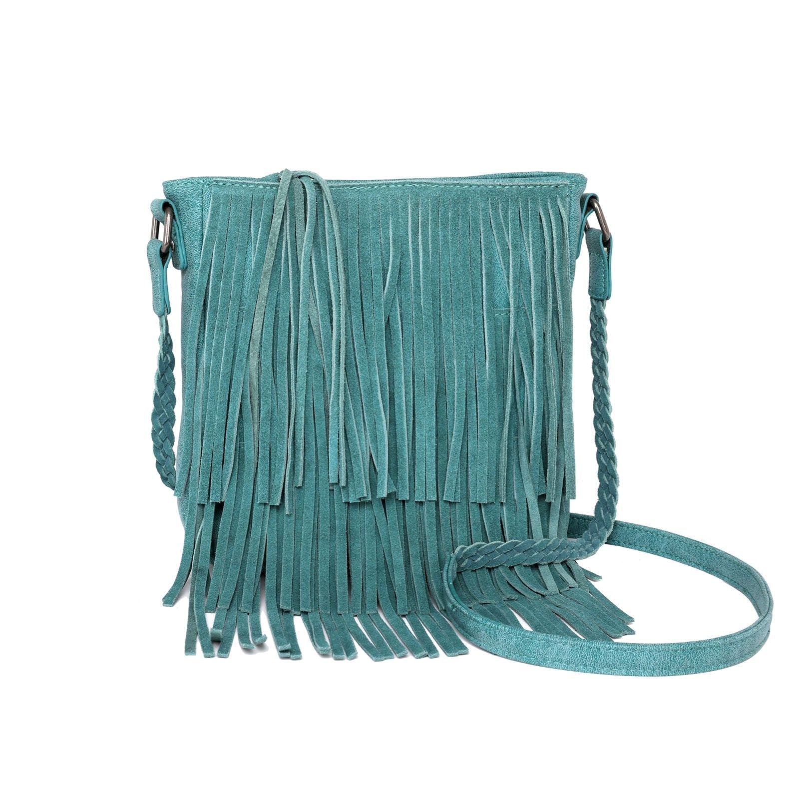 Wrangler Tiered Leather Fringe Crossbody - Cowgirl Wear