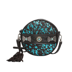 Wrangler Hair-on Collection Circle Wristlet /Crossbody Bag - Cowgirl Wear