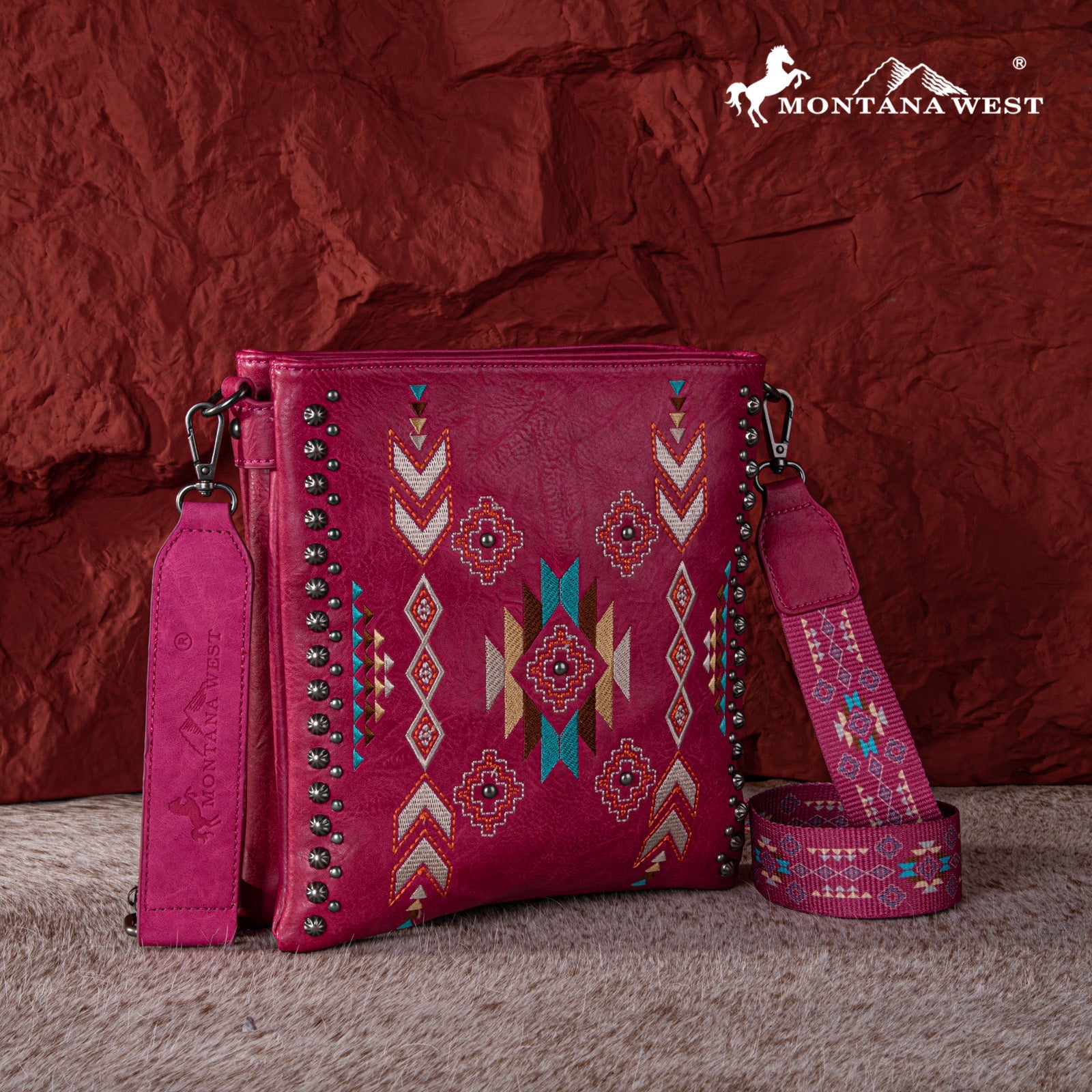 Montana West Aztec Embroidered Collection Concealed Carry Crossbody - Cowgirl Wear