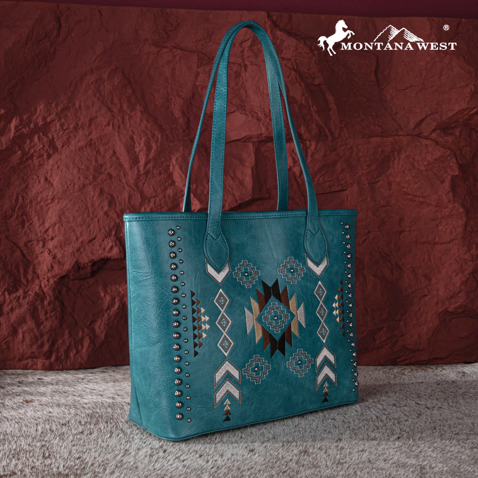 Montana West Aztec Embroidered Collection Concealed Carry Tote - Cowgirl Wear