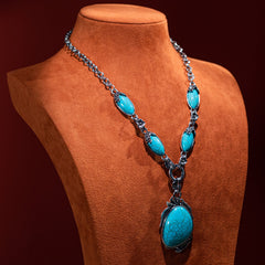 Rustic Couture   Turquoise Concho Statement Necklace - Cowgirl Wear