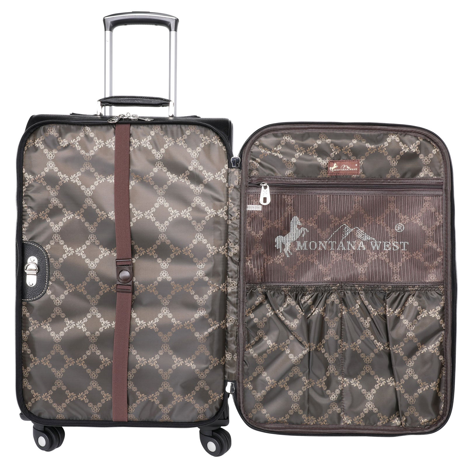 WRL-L1/2/3 Montana West Tooled Leather Collection 3 PC Luggage Set - B