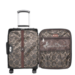 Montana West Tooled Leather Collection 3 PC Luggage Set-Coffee - Cowgirl Wear