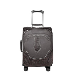 Montana West Tooled Leather Collection 3 PC Luggage Set-Coffee - Cowgirl Wear