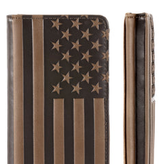 Patriotic Collection Men's Bifold Long PU Leather Wallet - Cowgirl Wear