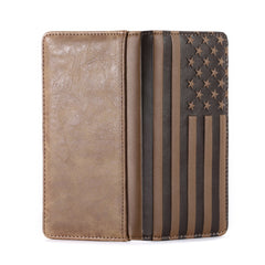 Patriotic Collection Men's Bifold Long PU Leather Wallet - Cowgirl Wear