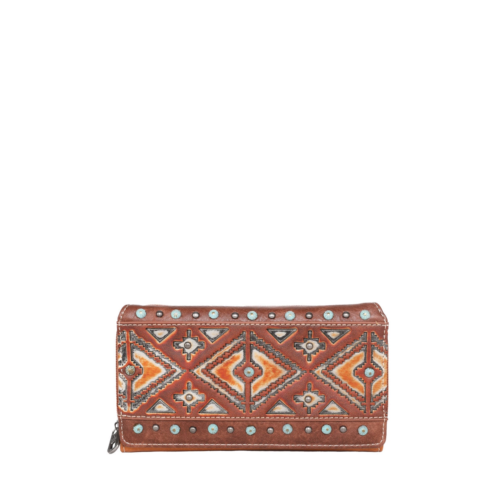 Montana West Aztec Tooled Collection Wallet - Cowgirl Wear